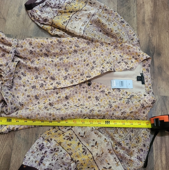 Ann Taylor Pearl Blush Paisley Floral Balloon Sleeve Midi Dress Size Small P - Picture 5 of 10